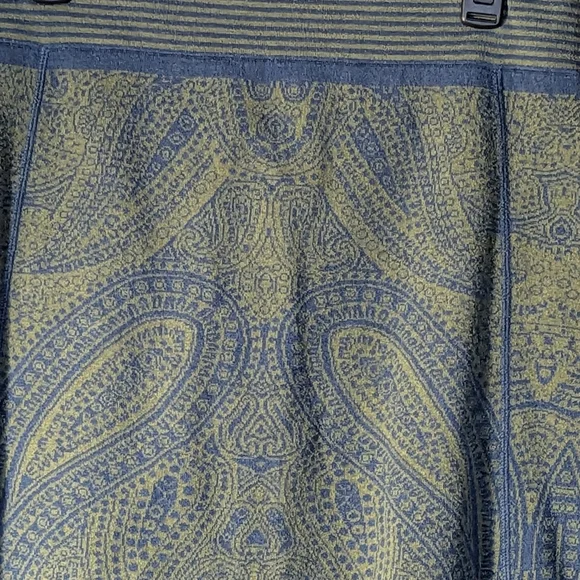 Title Nine Blue and Green A-Line Skirt Medium Mini Paisley Business Athletic - Picture 3 of 4